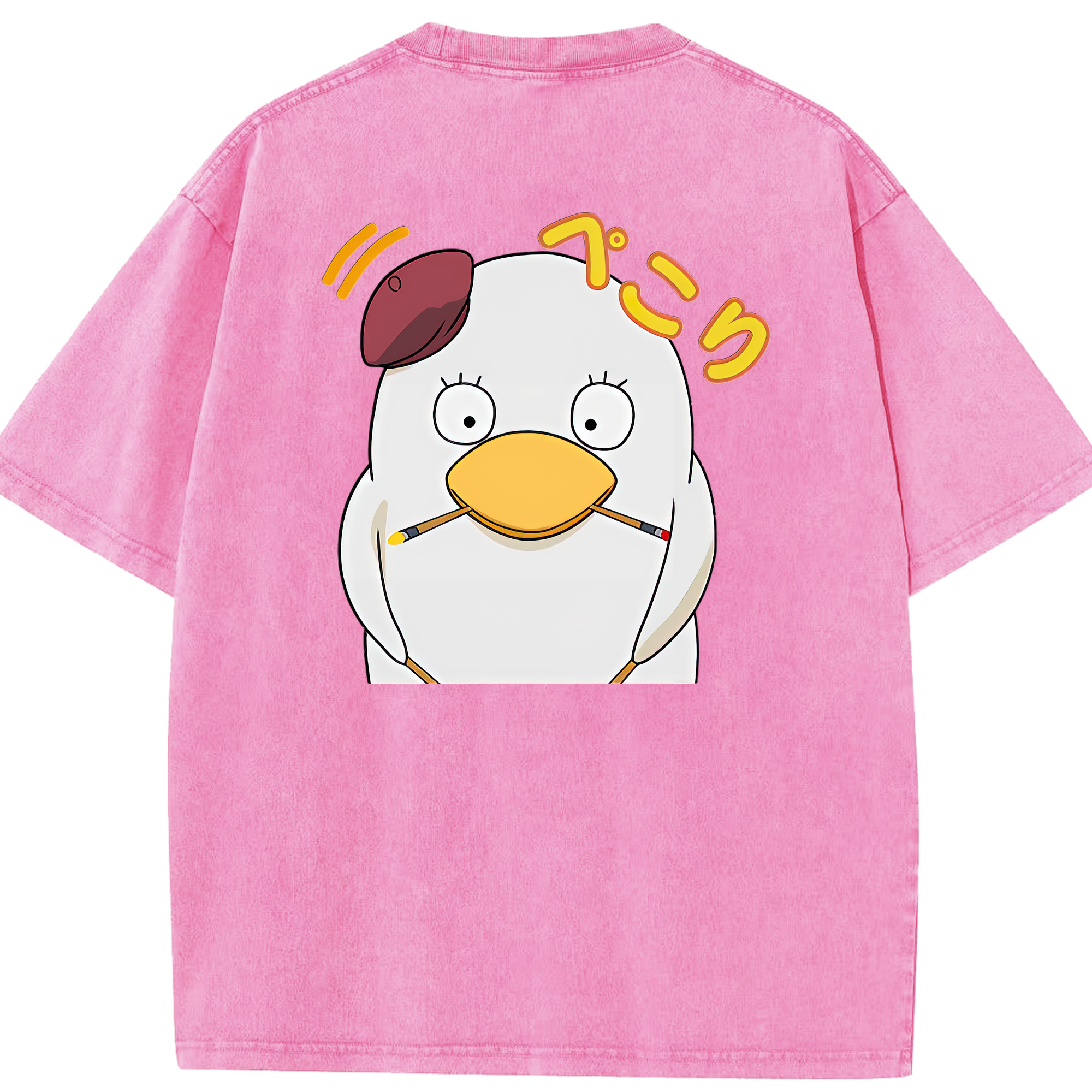 （画像用） ぎんたま 坂田銀時（さかたぎんとき） 神楽 志村新八（しむら しんぱち） GINTAMA Sakata Gintoki Kagura Shimura Shinpachi 綿100% ヴィンテージ風 半袖Tシャツ（背面プリント）